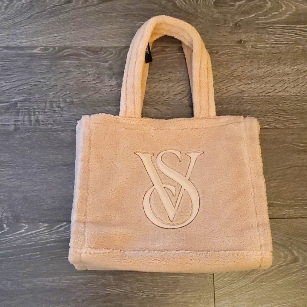 🤎 Victoria's Secret Sherpa Tote Bag - Brand New with Tag - TAN / BROWN LARGE